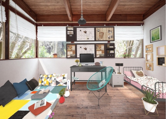 Eco-Friendly Room  Design Rendering