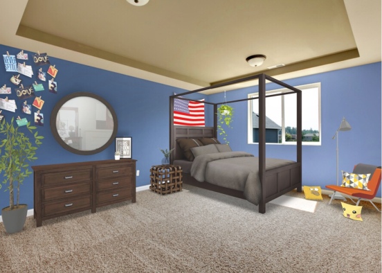 teen bedroom  Design Rendering
