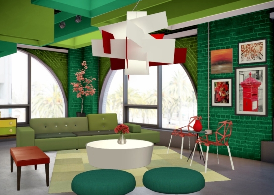 Green and red Design Rendering