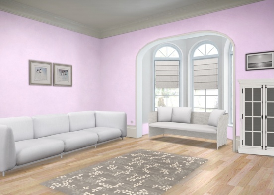 Lavender Living room Design Rendering