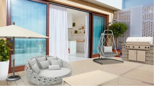 Ocean side patio