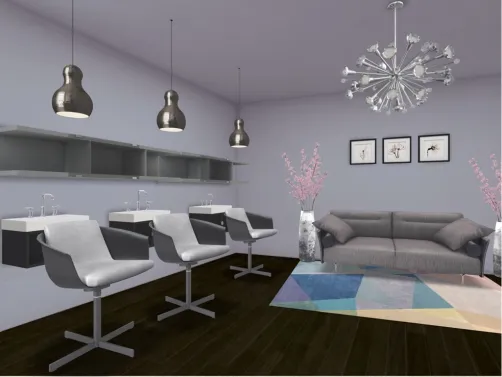 Women’s Salon space - shampoo bowl area