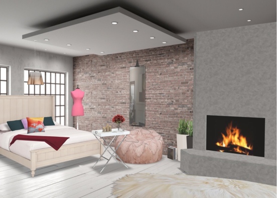 this is a very girly room perfect for sleepovers or hanging out with friends x Design Rendering