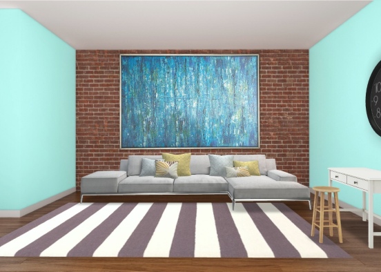 Beutiful living room Design Rendering