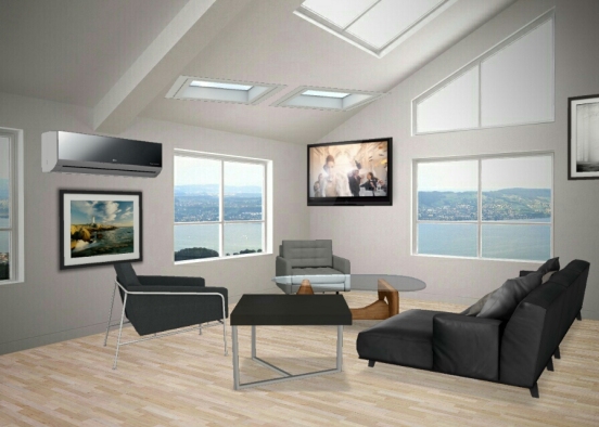 Family-friendly dream living room Design Rendering
