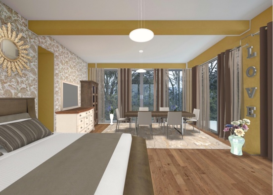 The elegant luxury suite!  Design Rendering