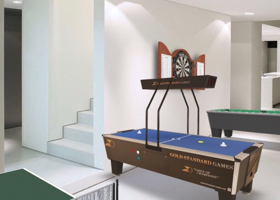 Basment and game room Design Rendering