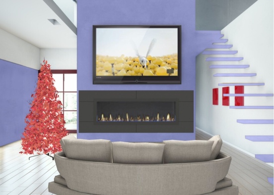 Christmas ready living room suggested by @Taylor Heller Design Rendering