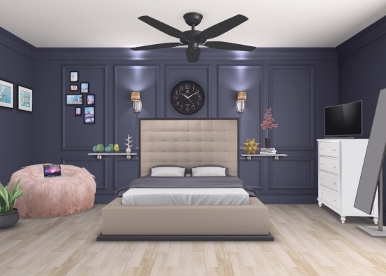 teenagers bedroom Design Rendering