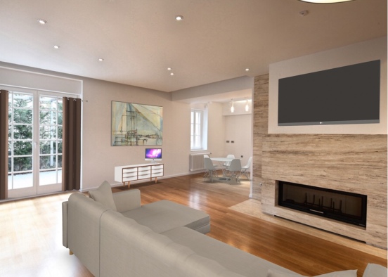 A spaceshis living room :D Design Rendering