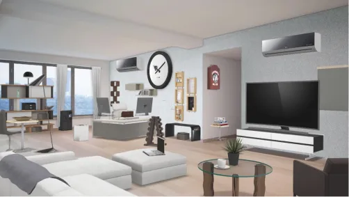 office and living room