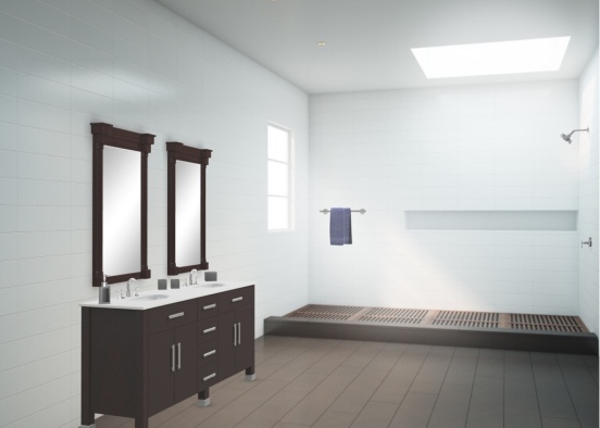 Modern Bathroom  Design Rendering