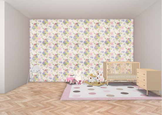 Little girls bedroom Design Rendering
