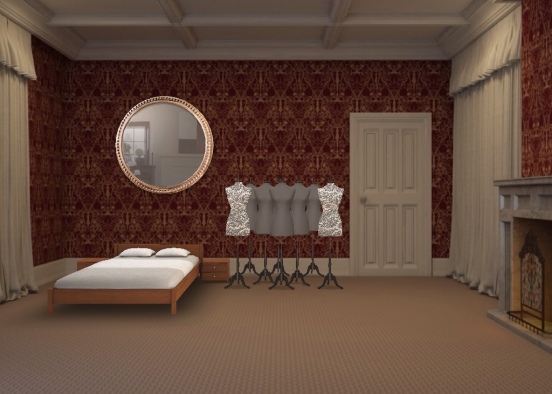 The Butiful  Bedroom. Design Rendering