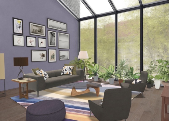 greenhouse living room Design Rendering