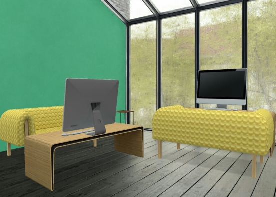 Маленькая офисная комната Design Rendering