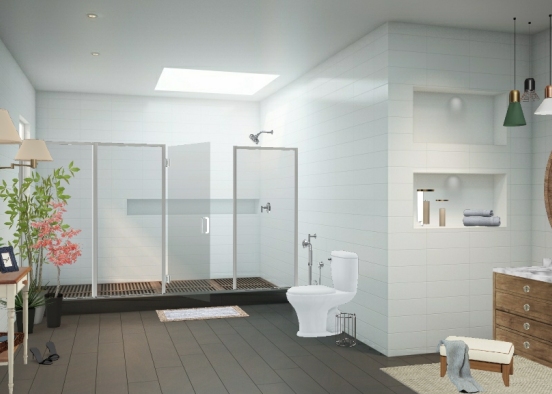 Banheiro Clean Design Rendering