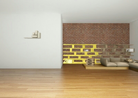 1* CREACIÓN: Salón moderno con maderas. Design Rendering
