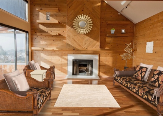 Cozy Lounge Design Rendering