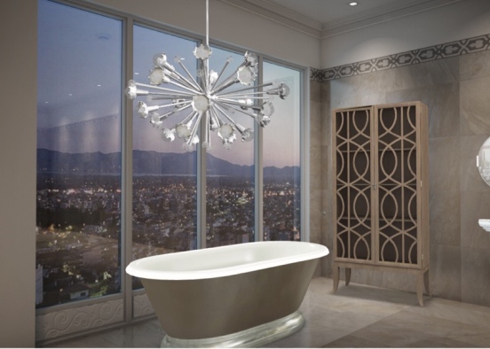 Luxury bath Design Rendering
