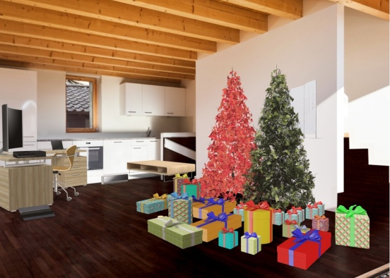 Christmas office Design Rendering