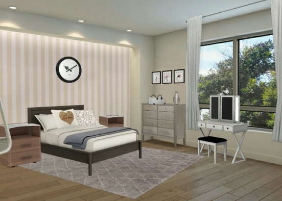 The bedroom  Design Rendering