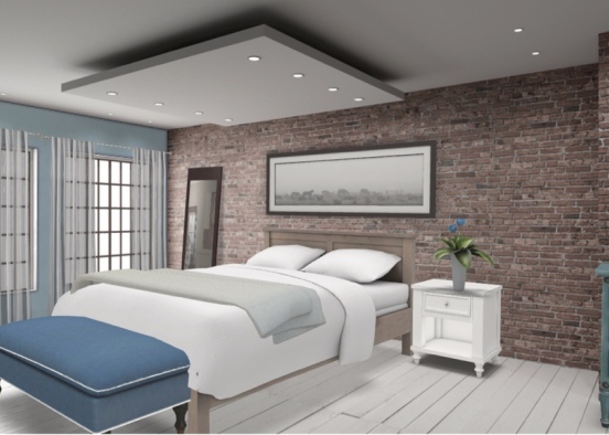 bedroom blue tranquility  Design Rendering