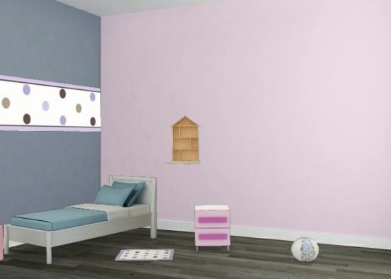 Purple dids bedroom Design Rendering