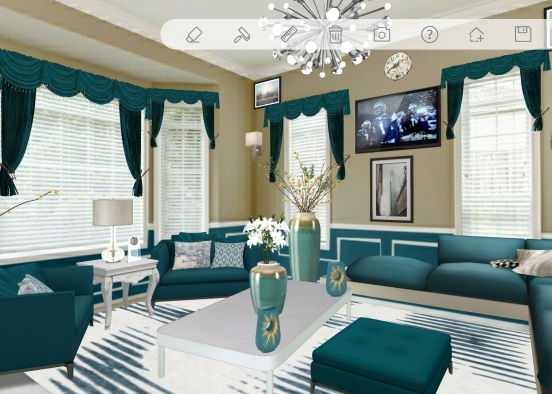 My vintage living room please like Design Rendering