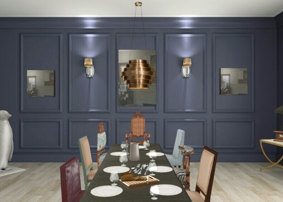 Whacky Dining Room Design Rendering