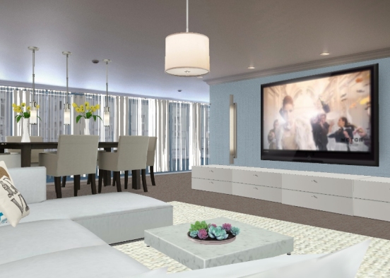 #livingroom #dinningroom Design Rendering