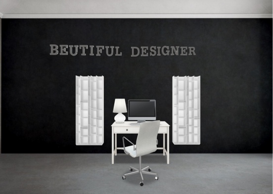 Beutiful Designer Studio Design Rendering