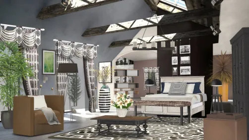 black white guette cottage