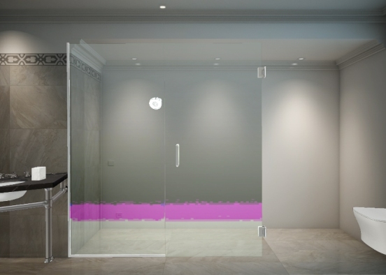 Poolside bathroom Design Rendering