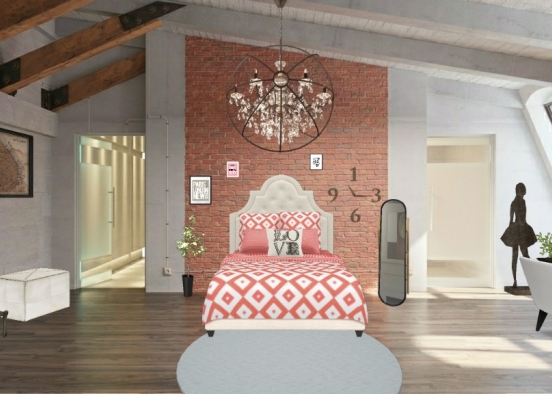 NYC Bedroom Design Rendering