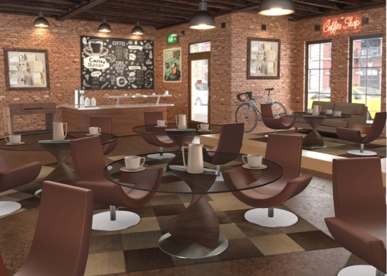 Cool N’ Trendy Cafe Design Rendering