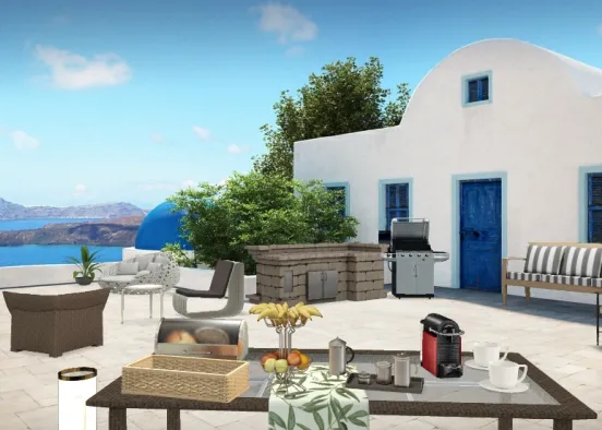 Dream Santorini View Design Rendering