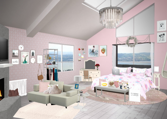 Princess bedroom Design Rendering
