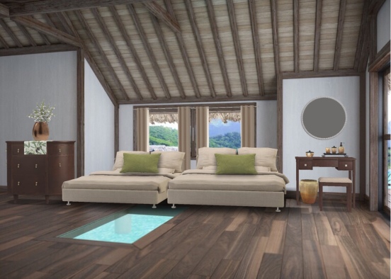 Guest bedroom (beach house) Design Rendering