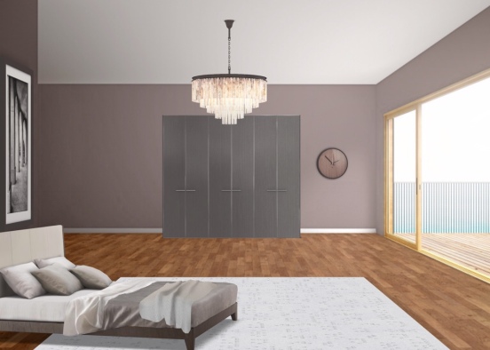 Moody Bedroom Design Rendering