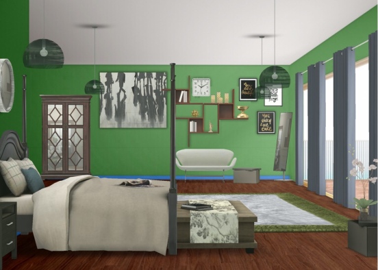 Condo bedroom Design Rendering