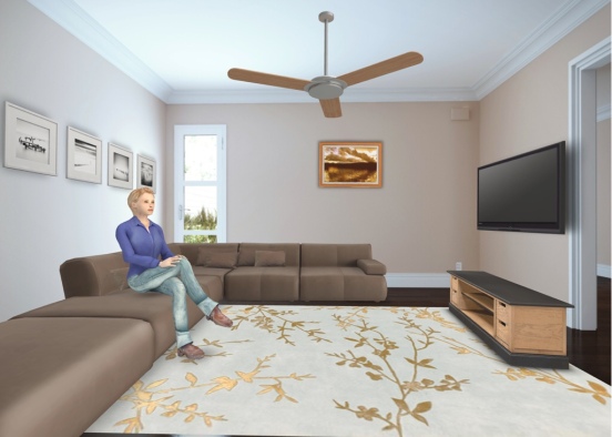 Recreating my living room Design Rendering