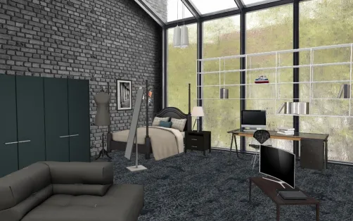 Black bed