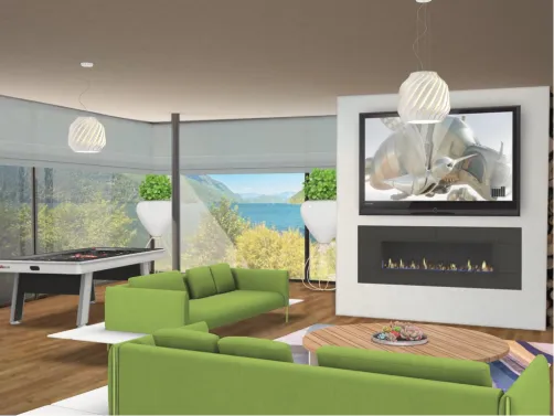 Sala de entretenimiento fresca