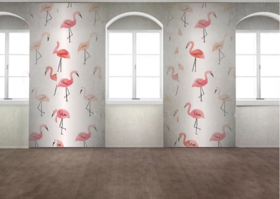 Flamingo wallpaper  Design Rendering
