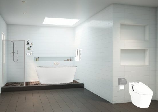 White bathroom Design Rendering
