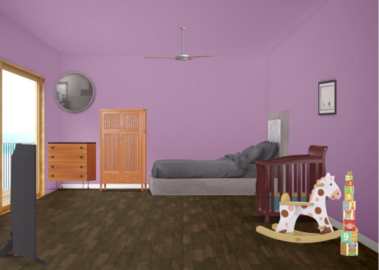 Baby and parents room Design Rendering