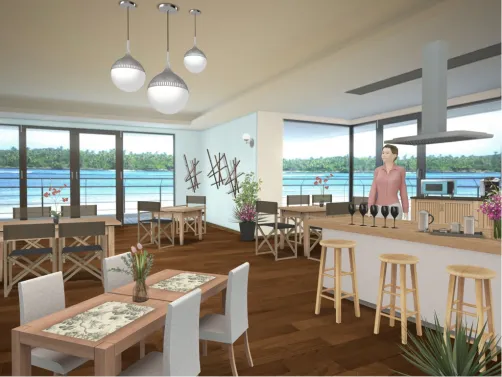 Bar restaurant de la plage