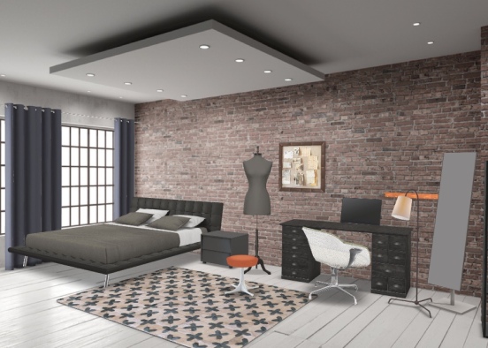 ElliePK City Life Bedroom  Design Rendering