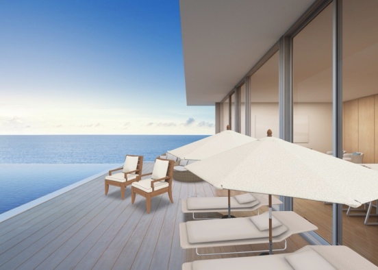 Nice relaxing place overlooking the water 💦 💦  Design Rendering